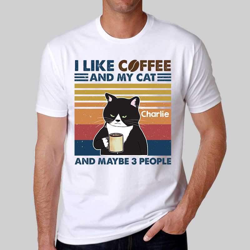 T-shirts Like Coffee and My Grumpy Cat Personalized Shirt