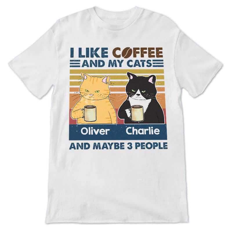 T-shirts Like Coffee and My Grumpy Cat Personalized Shirt