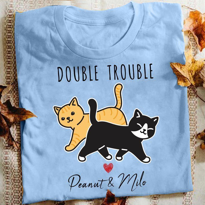 T-shirts Walking Cat Personalized Cat Mom Shirt