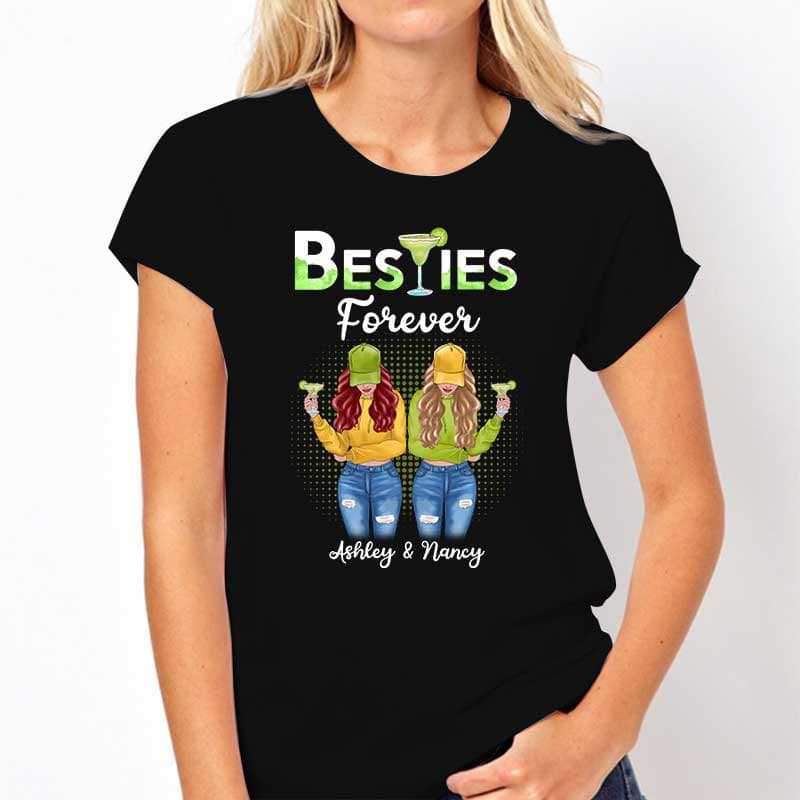 T-shirts Wine Modern Besties Personalized Shirt