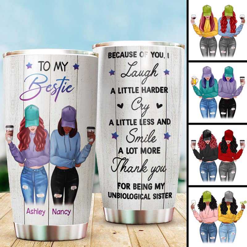 Tumbler To My Bestie Front View Personalized Tumbler 20oz