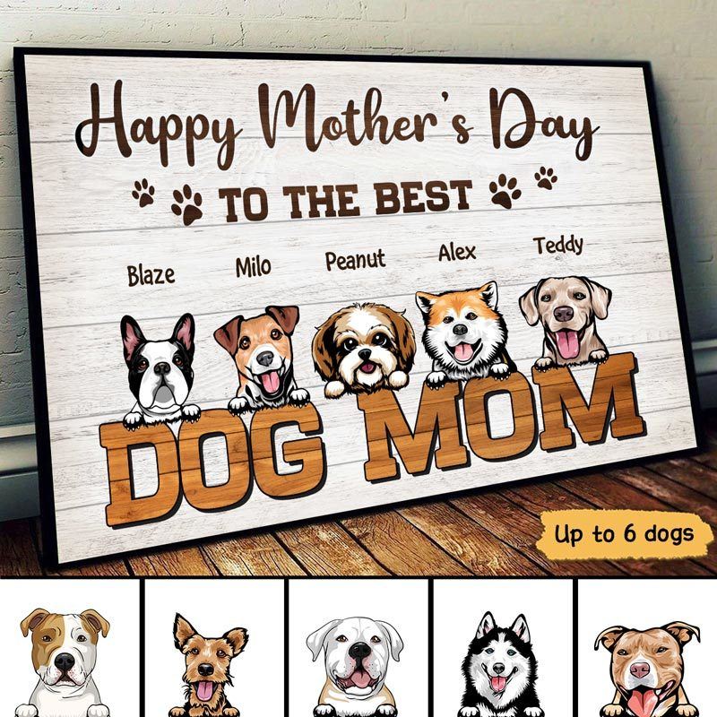 Happy Mother‘s Day Dog Mom Personalized Poster