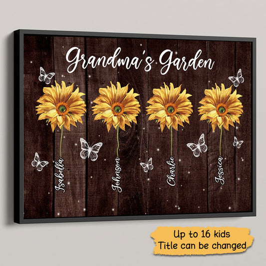 Sunflower Garden Personalized Horizontal Poster