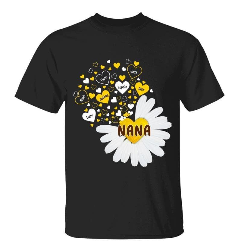 White Daisy Flying Grandma Personalized Shirt