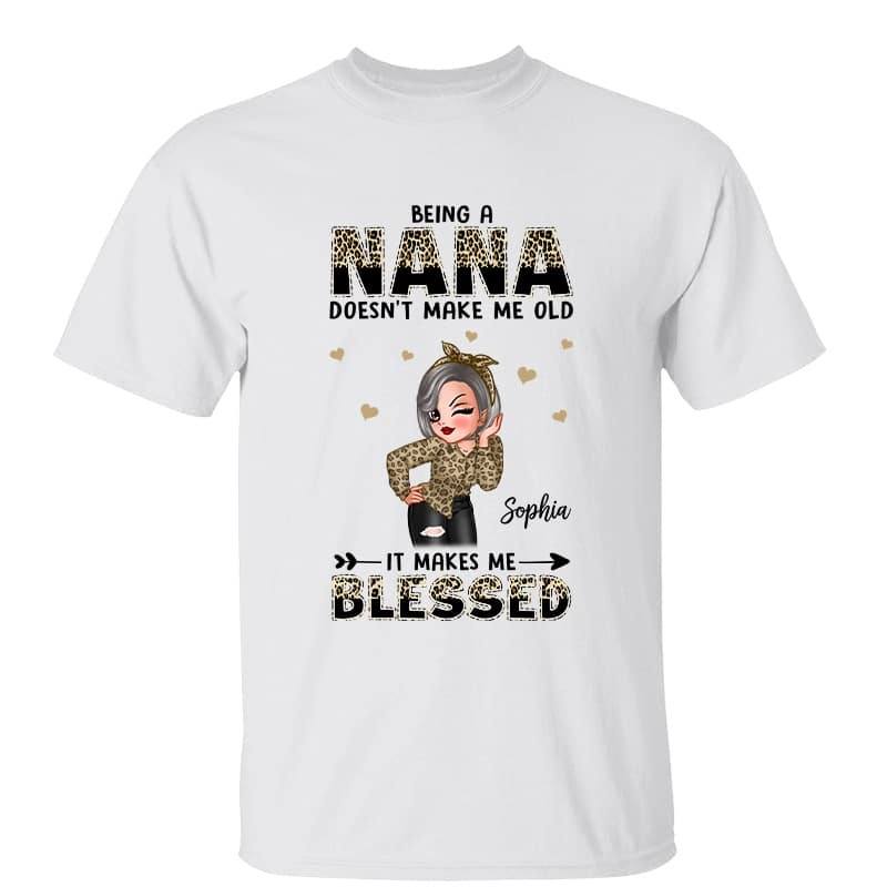 Blessed Nana Grandma Leopard Personalized Shirt