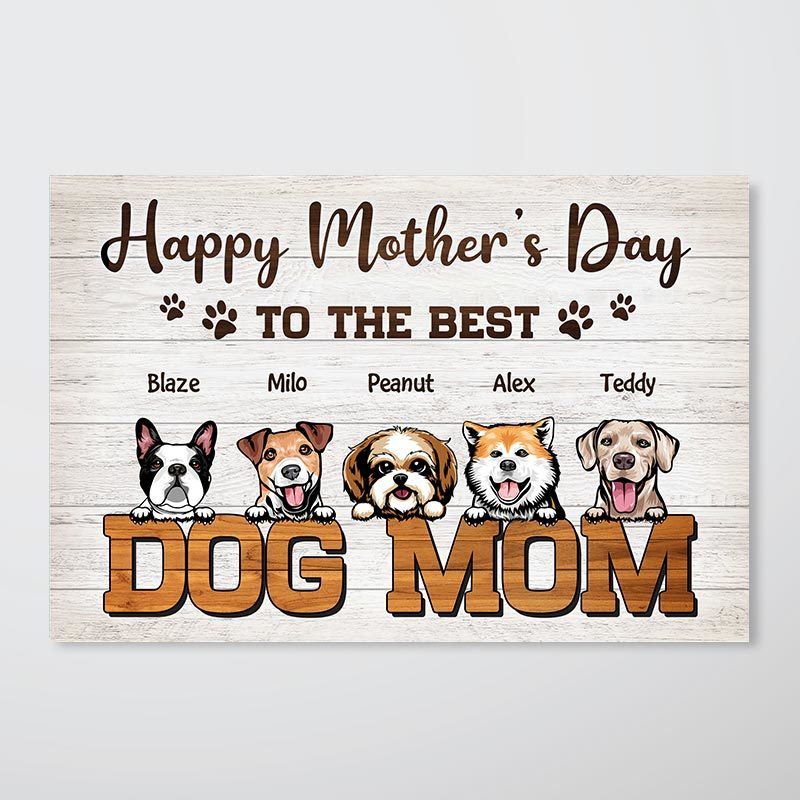 Happy Mother‘s Day Dog Mom Personalized Poster