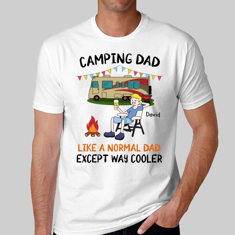 Stick Camping Dad Cooler Personalized Shirt