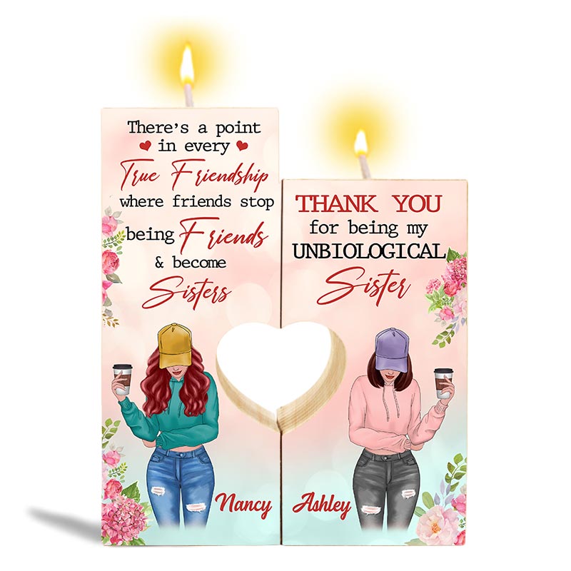 My Unbiological Sister Personalized Candle Holder