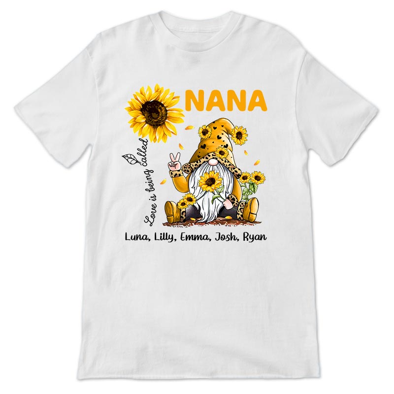 Greatest Blessings Grandma Sunflower Gnome Personalized Shirt
