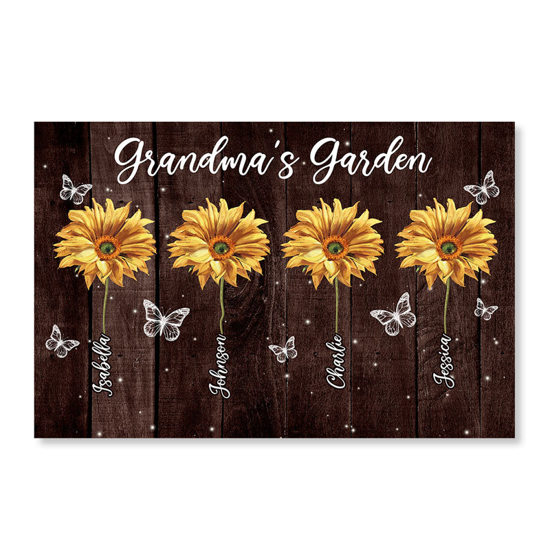 Sunflower Garden Personalized Horizontal Poster