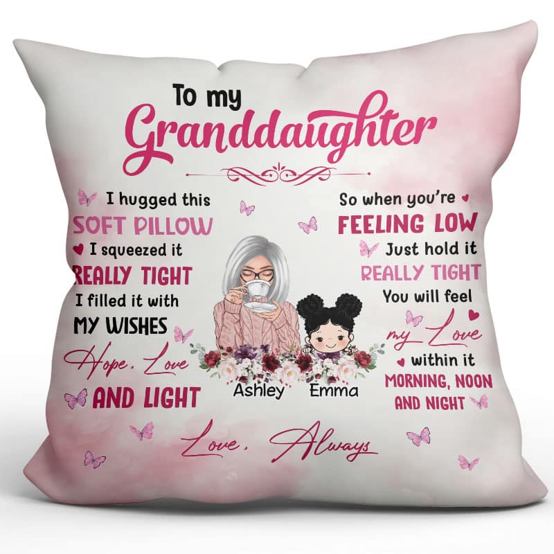To My Granddaughter Grandson Personalized Pillow (Insert Included)
