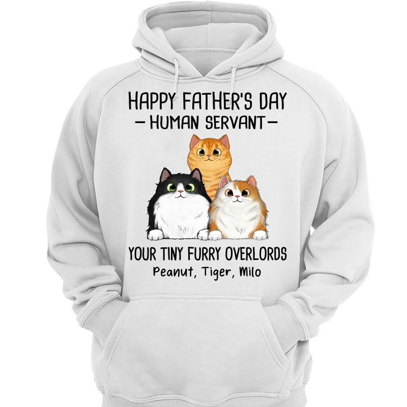 Happy Father‘s Day Cat Human Servant Personalized Hoodie Sweatshirt