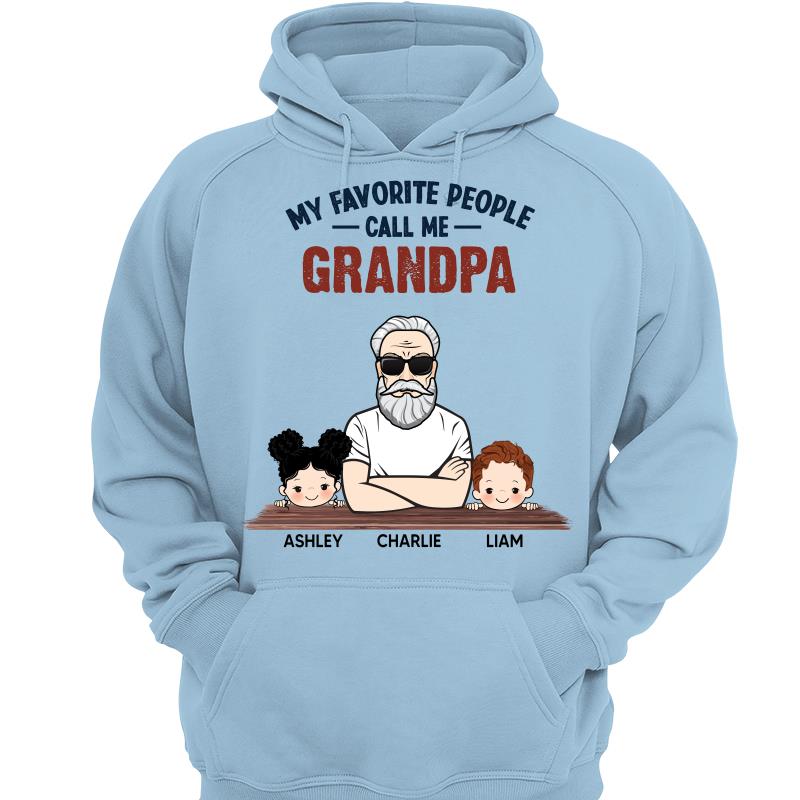 Favorite People Call Me Grandpa Man And Kids Personalized Shirt (Up to 9 kids)