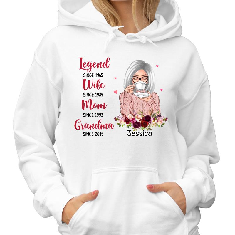 Beautiful Legend Wife Mom Grandma Personalized Shirt