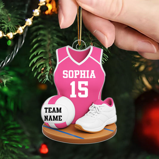 Custom Sports Keepsake - Personalized Acrylic Ornament - Christmas Gift for Son, Daughter, Grandson, Granddaughter