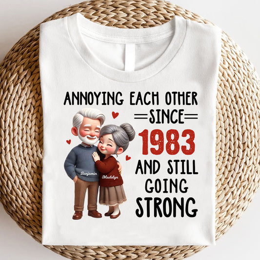 Old Couple Annoying Each Other Personalized Shirt, Gift for him, Gift for her