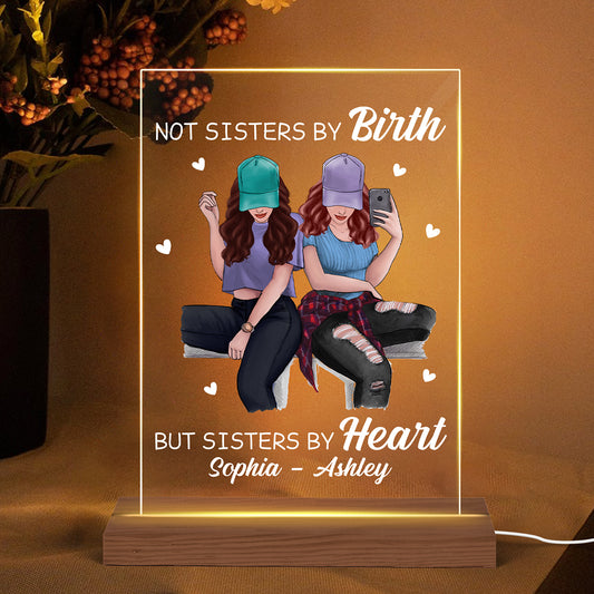 Selfie Besties Personalized Rectangle Acrylic Plaque LED Lamp Night Light