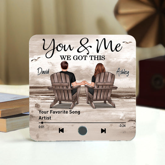Couple You & Me We Got This Retro Personalized Music Fridge Magnet, Heartfelt 2025  Gift For Couple, For Him, For Her, Boyfriend, Girlfriend, Husband, Wife