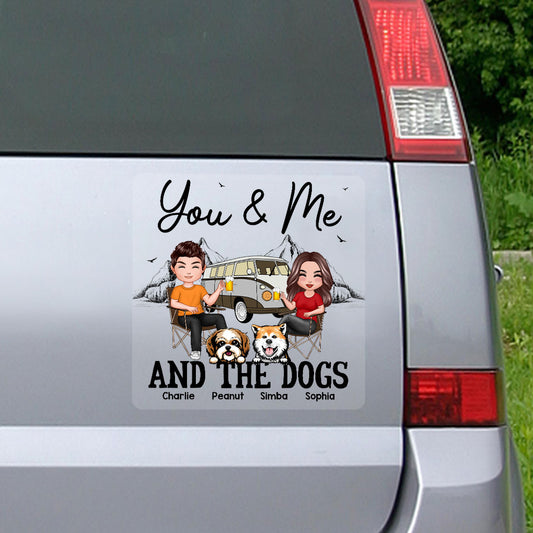 You Me & The Dogs Camping Couple Personalized RV Decal