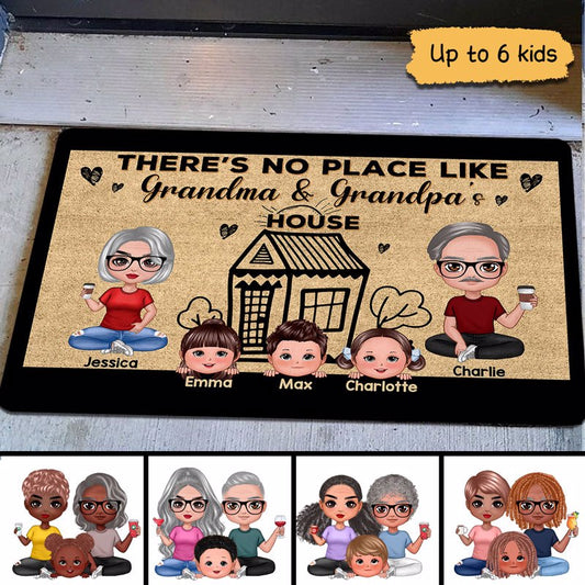 Grandparents‘ House Doll Sitting Personalized Doormat