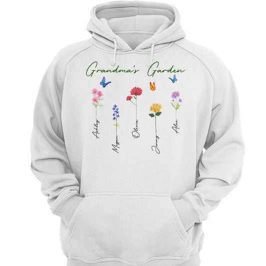 Family Birth Months Flowers Personalized Hoodie Sweatshirt