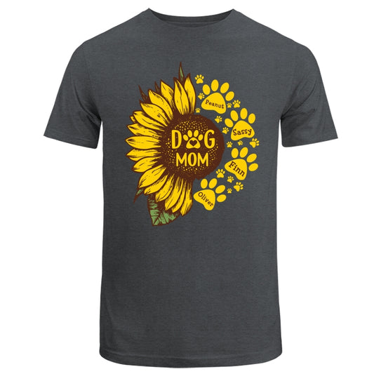 Sunflower Dog Mom Personalized Shirt
