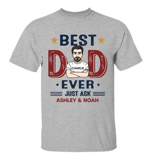 Best Dad Ever Retro Gift for Dad Personalized Shirt