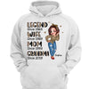 Half Leopard Sassy Legend Wife Mom Grandma Personalized Hoodie Sweatshirt