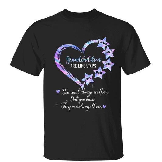 Grandchildren Are Like Stars Gift For Grandma Personalized Shirt