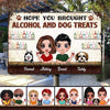 Hope You Brought Alcohol And Dog Treats Doll Couple Personalized Metal Sign