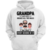 Grandpa Breaks The Rules Personalized Hoodie Sweatshirt