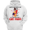 Happy Mother‘s Day Sitting Cat Mom Personalized Hoodie Sweatshirt