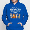 Dear Dad Cartoon Sitting Cats Father‘s Day Gift Personalized Hoodie Sweatshirt