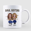 Half Leopard Doll Besties Sisters Siblings Soul Sisters Personalized Mug