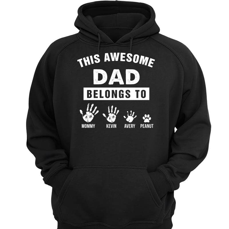 Belongs To Hand Paw Parents Mother Father Gift Personalized Shirt