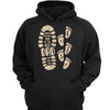 Best Dad Grandpa Footprints Shoeprint Personalized Hoodie Sweatshirt