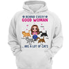 Doll Girl Sitting And Walking Cats Personalized Hoodie Sweatshirt