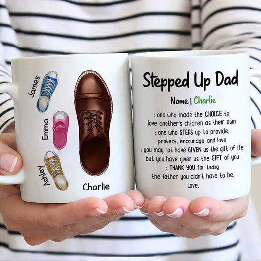Thank You Step Dad Father‘s Day Gift Personalized Mug