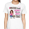 Sassy Woman My Dogs Think I‘m Perfect Pink Leopard Personalized Shirt