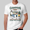 Camping Dad Cooler Man Sitting With Kids Personalized Shirt