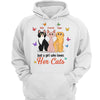 Sitting Cartoon Cats Butterflies Personalized Hoodie Sweatshirt