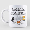Happy Father‘s Day Toilet Paper Cats Personalized Mug
