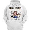 Half Leopard Doll Dog Mom Sitting Personalized Hoodie Sweatshirt