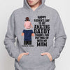 Piggy Back Thanks Dad For Putting Up With Mom Happy Father‘s Day Personalized Hoodie Sweatshirt