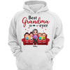 Best Grandma Ever Doll Kids Sitting On Sofa Personalized Hoodie Sweatshirt