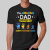 Galaxy Amazing Dad Belongs To Hand Print Happy Father‘s Day Personalized Shirt