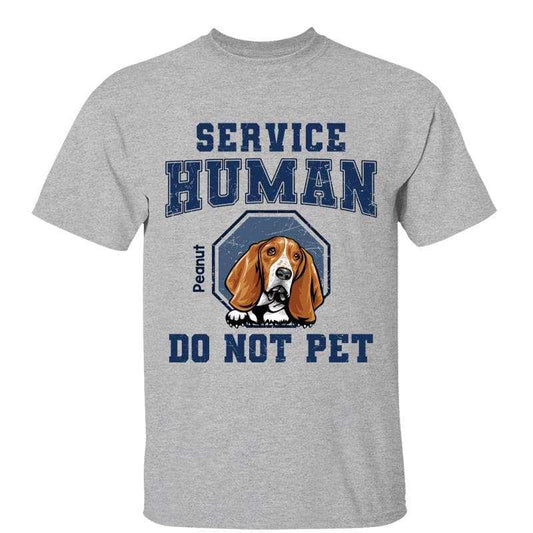 Service Human Peeking Dog Personalized Light Shirt