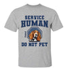 Service Human Peeking Dog Personalized Light Shirt