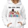 Live Love Spoil Doll Grandma And Grandkids Colorful Pattern Personalized Hoodie Sweatshirt