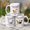 Cute Sitting Cats Good Morning Human Servant Personalized Mug